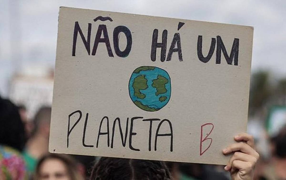 Protesto contra as mudanças climáticas no mundo